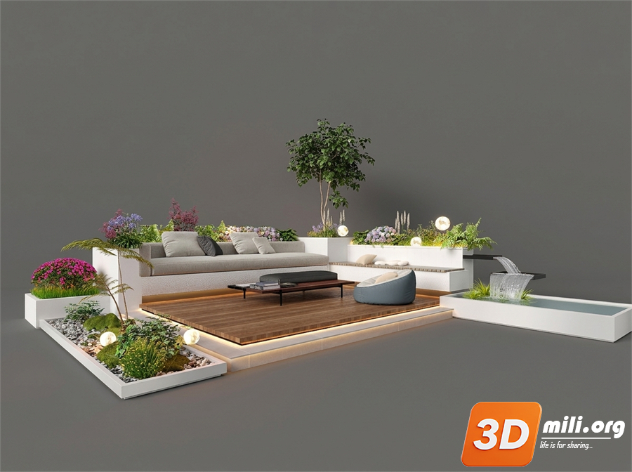 Outdoor Sofa Skp Files